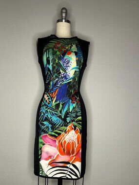 Roberto Cavalli Silk Print Dress Size XS Designer Luxury Italy